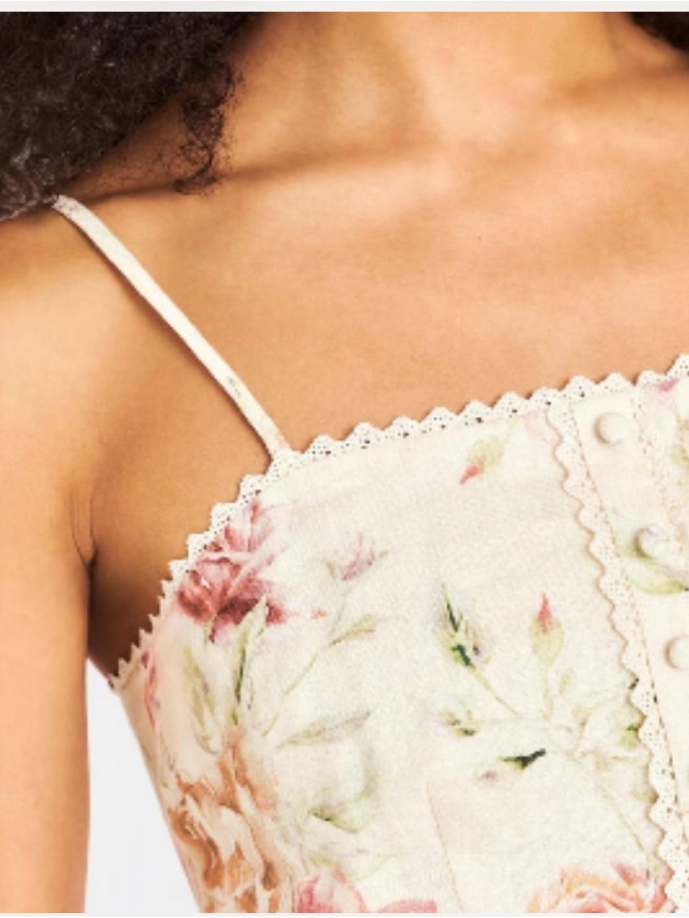 New with tags Caroline Constas floral crop top in size Large.